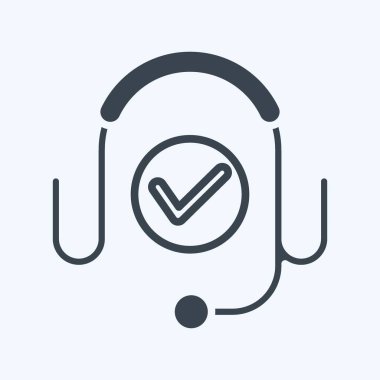 Icon Customer Service. related to Contactless symbol. glyph style. simple design editable. simple illustration