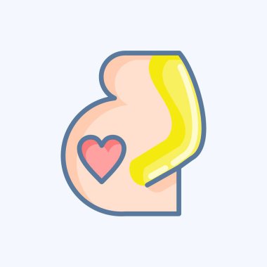 Simge Hamileliği. Aile sembolü ile ilgili. Basit dizayn edilebilir. Basit resimleme