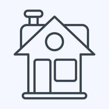 Simge Evi. Aile sembolü ile ilgili. Kabartma tarzı. Basit dizayn edilebilir. Basit resimleme