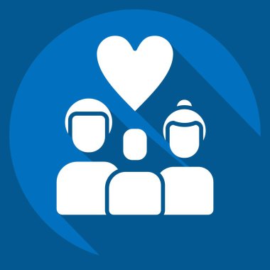 Simge aşkı. Aile sembolü ile ilgili. Kabartma tarzı. Basit dizayn edilebilir. Basit resimleme