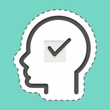 Simge inançları. Psikoloji Kişiliği sembolüyle ilgili. Basit dizayn edilebilir. Basit resimleme