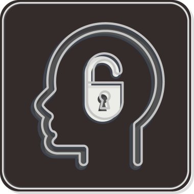 Simge Zayıflığı. Psikoloji Kişiliği sembolüyle ilgili. Basit dizayn edilebilir. Basit resimleme