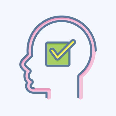 Simge inançları. Psikoloji Kişiliği sembolüyle ilgili. Basit dizayn edilebilir. Basit resimleme