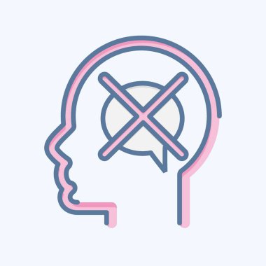 Simge Hoşgörüsüzlüğü. Psikoloji Kişiliği sembolüyle ilgili. Basit dizayn edilebilir. Basit resimleme