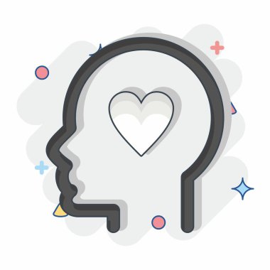 Simge İyiliği. Psikoloji Kişiliği sembolüyle ilgili. Basit dizayn edilebilir. Basit resimleme