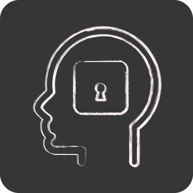 Simge Psikolojisi. Psikoloji Kişiliği sembolüyle ilgili. Basit dizayn edilebilir. Basit resimleme