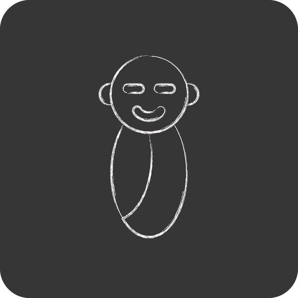 Икона Новорожденная. Относится к символу семьи. простой дизайн редактируемый. простая иллюстрация