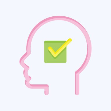 Simge inançları. Psikoloji Kişiliği sembolüyle ilgili. Basit dizayn edilebilir. Basit resimleme