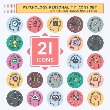 Simge Tanımı Psikoloji Kişiliği. Psikoloji Kişiliği sembolüyle ilgili. Basit dizayn edilebilir. Basit resimleme