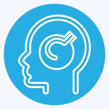 Simge Zihinsel Sorunu. Psikoloji Kişiliği sembolüyle ilgili. Basit dizayn edilebilir. Basit resimleme