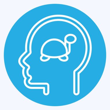 İkon Bunaması. Psikoloji Kişiliği sembolüyle ilgili. Basit dizayn edilebilir. Basit resimleme