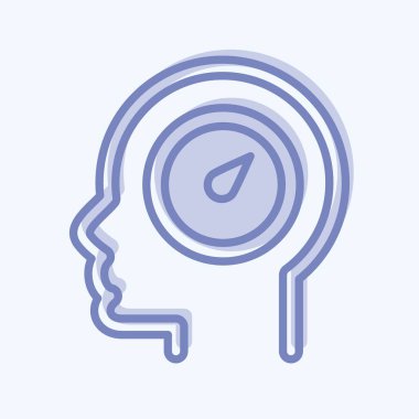 İkon İradesi. Psikoloji Kişiliği sembolüyle ilgili. Basit dizayn edilebilir. Basit resimleme