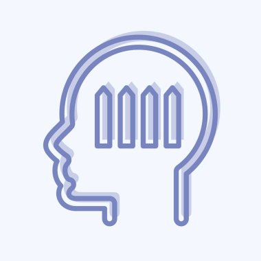 Simge Otizmi. Psikoloji Kişiliği sembolüyle ilgili. Basit dizayn edilebilir. Basit resimleme