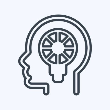 Simge Kişiliği. Psikoloji Kişiliği sembolüyle ilgili. Basit dizayn edilebilir. Basit resimleme