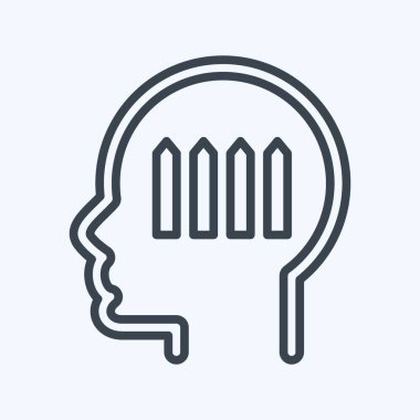 Simge Otizmi. Psikoloji Kişiliği sembolüyle ilgili. Basit dizayn edilebilir. Basit resimleme