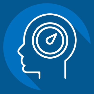 İkon İradesi. Psikoloji Kişiliği sembolüyle ilgili. Basit dizayn edilebilir. Basit resimleme