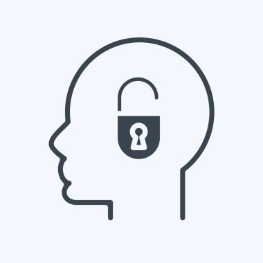 Simge Zayıflığı. Psikoloji Kişiliği sembolüyle ilgili. Basit dizayn edilebilir. Basit resimleme