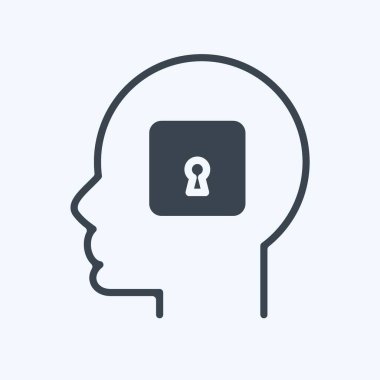 Simge Psikolojisi. Psikoloji Kişiliği sembolüyle ilgili. Basit dizayn edilebilir. Basit resimleme