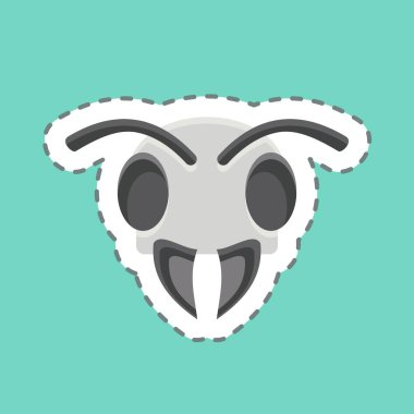 Icon Bee. Hayvan kafası sembolüyle ilgili. Basit dizayn edilebilir. Basit resimleme