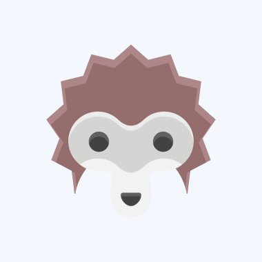 Icon kirpisi. Hayvan kafası sembolüyle ilgili. Basit dizayn edilebilir. Basit resimleme