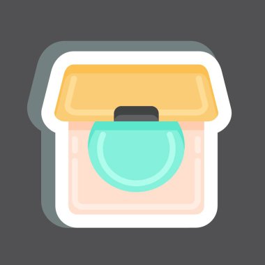 Simge tozu. Berber dükkanı sembolüyle ilgili. Güzellik salonu. Basit resimleme