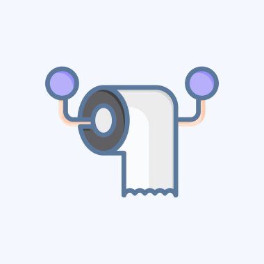 Simge pedi rulosu. Berber dükkanı sembolüyle ilgili. Güzellik salonu. Basit resimleme