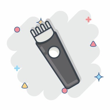 Simge düzenleyicisi. Berber dükkanı sembolüyle ilgili. Güzellik salonu. Basit resimleme