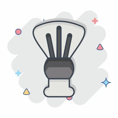 Tıraş fırçası. Berber dükkanı sembolüyle ilgili. Güzellik salonu. Basit resimleme