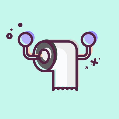 Simge pedi rulosu. Berber dükkanı sembolüyle ilgili. Güzellik salonu. Basit resimleme