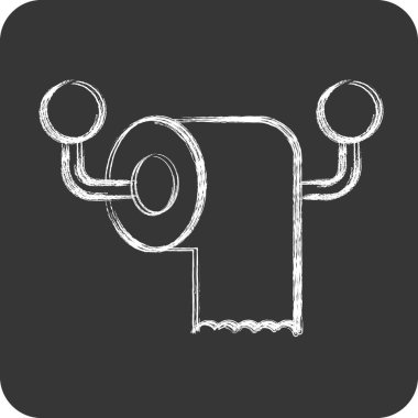 Simge pedi rulosu. Berber dükkanı sembolüyle ilgili. Güzellik salonu. Basit resimleme