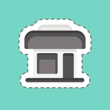 Simge Giysi Dükkanı. Kara Cuma sembolüyle ilgili. Alışveriş. Basit resimleme