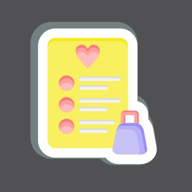 Simge istek listesi. Kara Cuma sembolüyle ilgili. Alışveriş. Basit resimleme