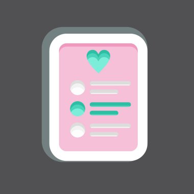 Simge Kontrol Listesi. Kara Cuma sembolüyle ilgili. Alışveriş. Basit resimleme