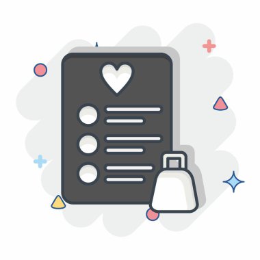 Simge istek listesi. Kara Cuma sembolüyle ilgili. Alışveriş. Basit resimleme