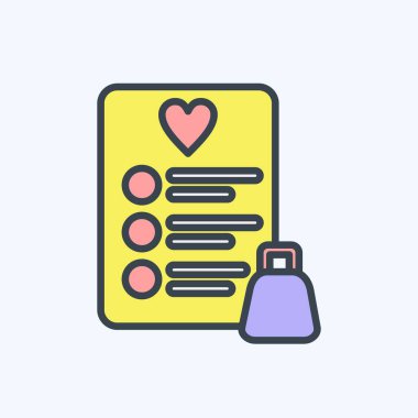 Simge istek listesi. Kara Cuma sembolüyle ilgili. Alışveriş. Basit resimleme