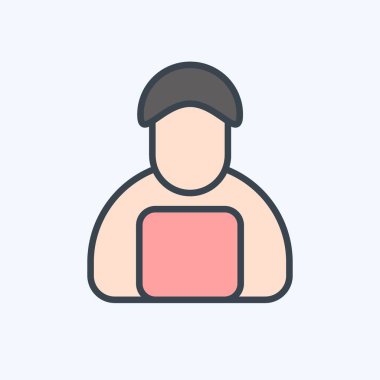 Simge Teslimatçısı. Kara Cuma sembolüyle ilgili. Alışveriş. Basit resimleme