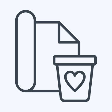 Simge Paketleme. Kara Cuma sembolüyle ilgili. Alışveriş. Basit resimleme