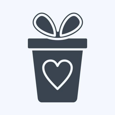 Simge Hediye Kutusu. Kara Cuma sembolüyle ilgili. Alışveriş. Basit resimleme