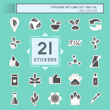 Simge Ayarlı CBD Yağı. Eğitim sembolüyle ilgili. Basit dizayn edilebilir. Basit resimleme