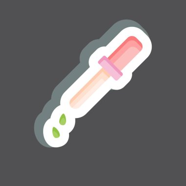 Suni Tadı Olmayan Simge. CBD yağ sembolüyle ilgili. Basit dizayn edilebilir. Basit resimleme