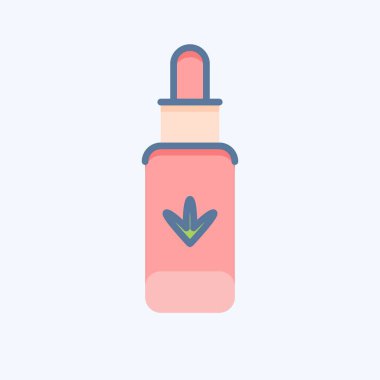 Icon kenevir yağı. CBD yağ sembolüyle ilgili. Basit dizayn edilebilir. Basit resimleme