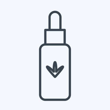 Icon kenevir yağı. CBD yağ sembolüyle ilgili. Basit dizayn edilebilir. Basit resimleme