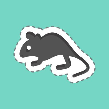 Simge Fare. Evcil Hayvanlar sembolüyle ilgili. Basit dizayn edilebilir. Basit resimleme