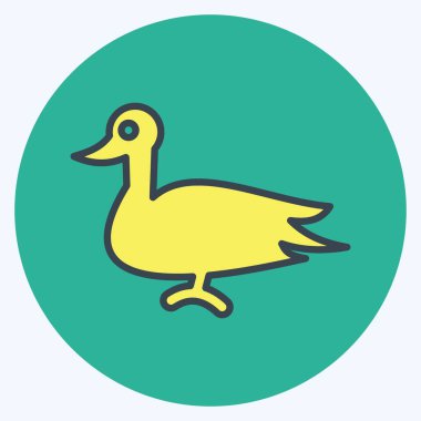 Simge ördeği. Evcil Hayvanlar sembolüyle ilgili. Basit dizayn edilebilir. Basit resimleme