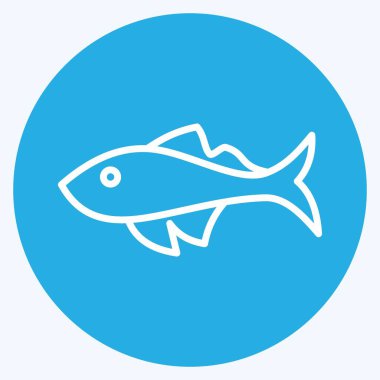 Simge Balığı. Evcil Hayvanlar sembolüyle ilgili. Basit dizayn edilebilir. Basit resimleme