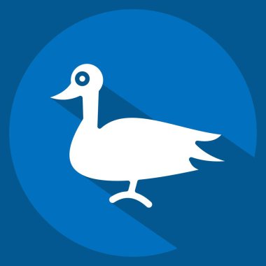 Simge ördeği. Evcil Hayvanlar sembolüyle ilgili. Basit dizayn edilebilir. Basit resimleme