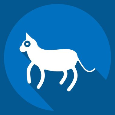 Simge Kedisi. Evcil Hayvanlar sembolüyle ilgili. Basit dizayn edilebilir. Basit resimleme