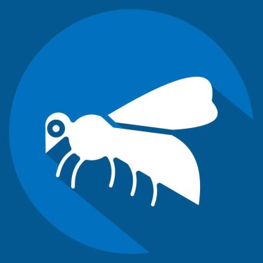 Icon Bee. Evcil Hayvanlar sembolüyle ilgili. Basit dizayn edilebilir. Basit resimleme