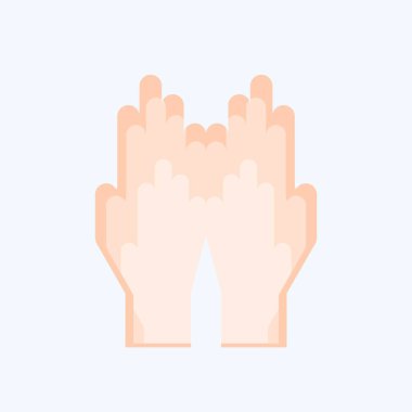 Simge Dua. Kurban bayramı sembolüyle ilgili. İslami. ramadhan. Basit resimleme