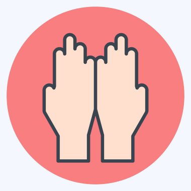 Simge Dua. Kurban bayramı sembolüyle ilgili. İslami. ramadhan. Basit resimleme